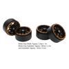 1.9 Inch RC Wheel Hubs, CNC Aluminum Alloy Wheel Hub Kit, Gravity Reducing Design for Axial SCX10, HSP, Redcat, and HPI, with Locking Tire Unique Design, Durable an (Gold) view 4