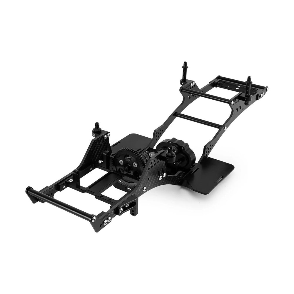 RC car Components Compatible with LCG 1/10 RC Crawler Car Upgrade Parts Front Mounted Transmission Aluminum for Chassis Kit INC-10F