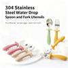 7 Pcs Stainless Steel Kids Plates and Bowls Set - BPA-Free Toddler Feeding Set with Divided Plate, Suction Base, Cup, Utensils & Bib - Dishwasher Safe, Removable Silicone Sleeve (fluorescent green) view 3