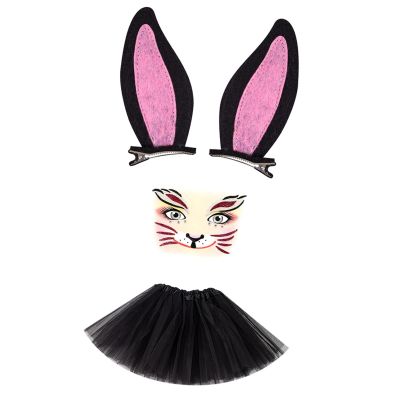 blloocod Cute Rabbit Ears Headband Felt Children Rabbit Ear Hair Clip for Halloween Party Costume Accessory- Style E