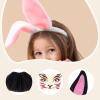 blloocod Cute Rabbit Ears Headband Felt Children Rabbit Ear Hair Clip for Halloween Party Costume Accessory- Style E view 2
