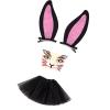 blloocod Cute Rabbit Ears Headband Felt Children Rabbit Ear Hair Clip for Halloween Party Costume Accessory- Style E view 4