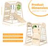 8-in-1 Indoor Playground, Indoor Jungle Gym for Kids, Wooden Montessori Climbing Toys with Rings, Slide,Rope Ladder, Monkey Bar, Climbing Net, Climbing Rock, Swing, Dart Board view 2