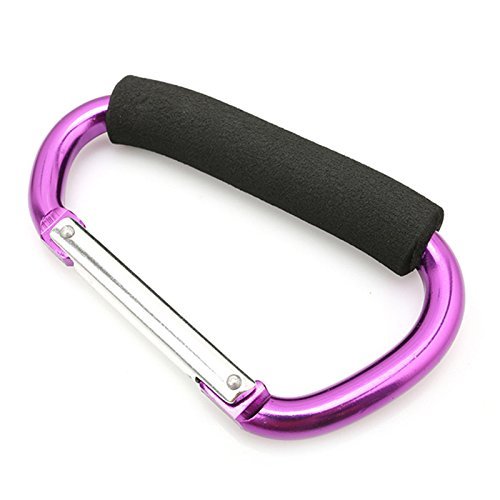 7 Colors Baby Stroller Hook Stroller Shopping Hook Accessories Pram Hooks Hanger Compatible with Baby Car Carriage Buggy(Purple)