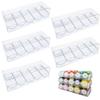 QCdeSoulBLV 5Pcs Poker Chip Case, Clear Plastic Poker Chip Tray with Lid, Multi-Use Storage Display Case for Gambling, Parties or Home view 1
