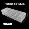 QCdeSoulBLV 5Pcs Poker Chip Case, Clear Plastic Poker Chip Tray with Lid, Multi-Use Storage Display Case for Gambling, Parties or Home view 2
