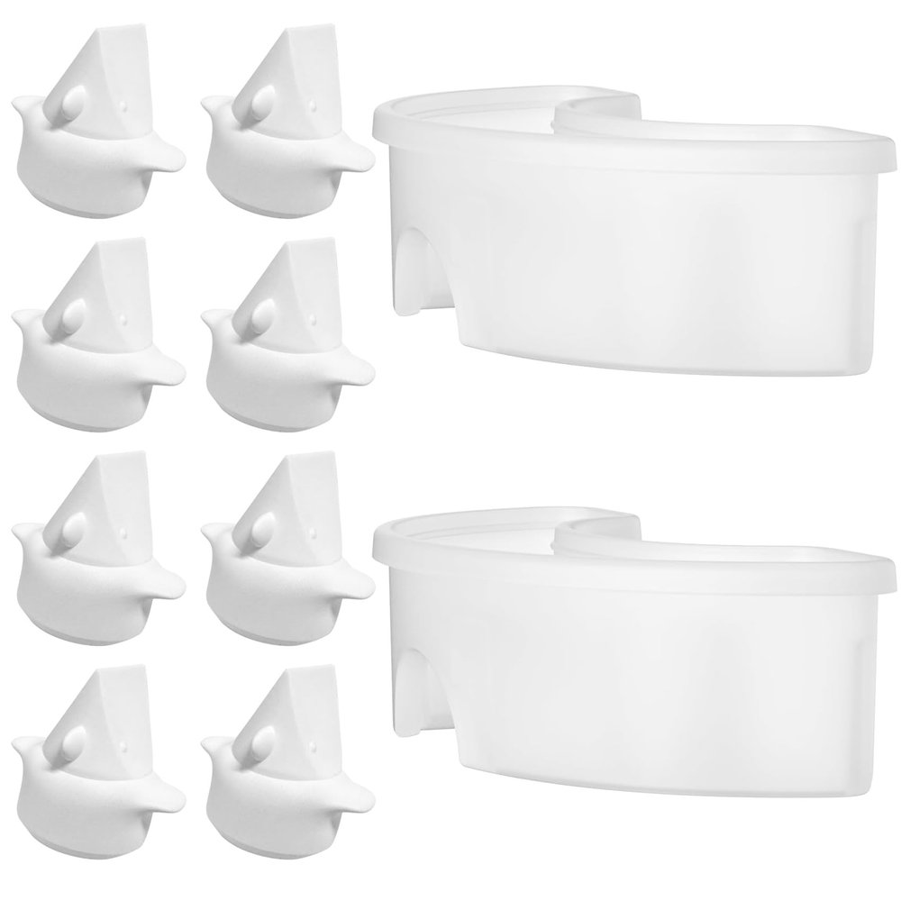 10PCS Breast Pump Parts, 8PCS Duckbill Valves and 2pcs Silicone Diaphragm Compatible with Paruu P16 Wearable Breast Pump, Replace for Paruu P16 Pump Parts, Not Original Accessories