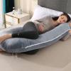HUHJYUGE C Shaped Pregnancy Pillow for Side Sleepers, Full Body Maternity Pillow for Back and Belly Support, Nursing Cushion for Pregnant Women, Body Pillow for Comfortable Rest (2) view 2