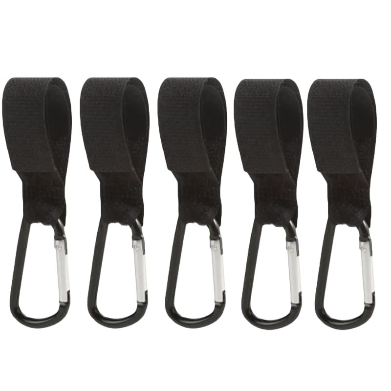 2/5/10Pcs Baby Stroller Hooks Buckles Clip Aluminum Alloy Cart Organizer Diaper Bag Shopping Pram Hook Buckle Stroller Hanger(5PCS)