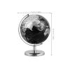CVUTOVO European Style Globe Black Silver Rotating Desk Table Ornament Elegant Office Desktop Decor for Home and Office view 2