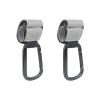 1/2pcs Baby Stroller Hooks Portable Infant Carriage Hook Multifunctional Leather Aluminum Alloy Hook Stroller Accessories(Grey-2Pcs) view 1