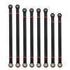 8pcs/lot Internally Threaded Aluminum Link with M3 Rod End Set 313mm Wheelbase for 1/10 RC Crawler for Axial SCX10 RGT 86100 confident(Black (D 7mm)) view 1