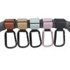 2pcs PU Leather Baby Bag Stroller Hook Rotatable Cart Organizer Pram Hook Pram Rotate 360 Degree Stroller Accessories(Brown 2pcs) view 2