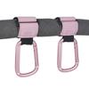 2pcs PU Leather Baby Bag Stroller Hook Rotatable Cart Organizer Pram Hook Pram Rotate 360 Degree Stroller Accessories(Brown 2pcs) view 4