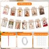 1st Birthday Photo Banner for Baby from Newborn to 12 Months Monthly Milestones Garland First Birthday Decorations Pre-Strung One Year Old Party Hanging Supplies Photo Banner with Frame for Boy Girl view 3