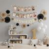 1st Birthday Photo Banner for Baby from Newborn to 12 Months Monthly Milestones Garland First Birthday Decorations Pre-Strung One Year Old Party Hanging Supplies Photo Banner with Frame for Boy Girl view 4