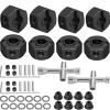 2 Sets Aluminum 12mm Hex Wheel Hubs Hex Adapter & Flanged Lock Nuts for Traxxas Mini Maxx Monster Truck 107154-1 Mini XRT 108076-1 RC Car(Black) view 2