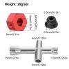 2 Sets Aluminum 12mm Hex Wheel Hubs Hex Adapter & Flanged Lock Nuts for Traxxas Mini Maxx Monster Truck 107154-1 Mini XRT 108076-1 RC Car(Black) view 3