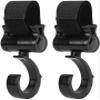 2-4PCS Stroller Hooks Buckles Clip Aluminum Alloy Carabiner Cart Organizer Diaper Bag Shopping Pram Hook Buckle Stroller Hanger(Black Hook 2PCS) view 1
