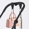 2-4PCS Stroller Hooks Buckles Clip Aluminum Alloy Carabiner Cart Organizer Diaper Bag Shopping Pram Hook Buckle Stroller Hanger(Black Hook 2PCS) view 2