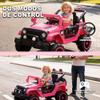 YMYCERS 12V Kids Car, 4x4 Electric Car for Kids with Remote Control, LED Lights & Music, Off-Road Ride On Toy Car Gift for Boys Girls 3+ Years Old (Pink) view 3