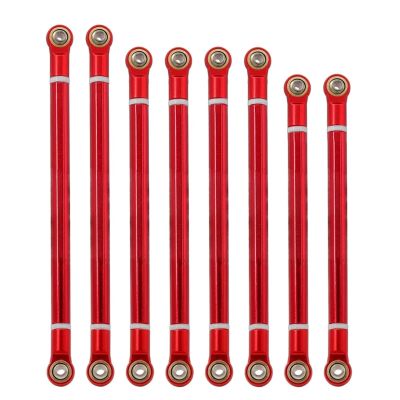 Metal Suspension Tie Rod Wheelbase 313mm Connecting Rod for 1/10 RC Crawler for Axial SCX10 RGT 86100 RC Car Parts confident(Red (D 5mm))