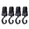 2-4PCS Stroller Hooks Buckles Clip Aluminum Alloy Carabiner Cart Organizer Diaper Bag Shopping Pram Hook Buckle Stroller Hanger(Black Hook 4PCS) view 1