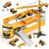 GLW Kids Construction Truck Toys Set Excavator, Forklift,Bulldozer,Dump Trucks,Cement Truck,Road Roller, Alloy Construction Vehicle Toys for Boys Gifts view 1