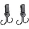 2pcs Baby Stroller Hook Rotatable Two Hooks Multifunctional Portable Plastic Hook Shopping Prop Strollers Accessories view 1