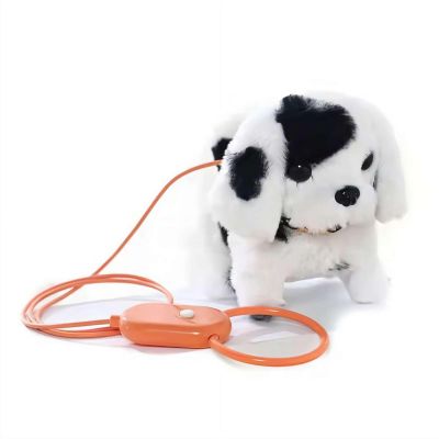 GEKUPEM Robot Dog, Walking, Barking, Tail Wagging Froplay Dog, Interactive Puppy Toys, Electric Puppy Plush Toy, for Kids Toddlers (Black)