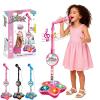 Kid Star Microphone, The All-in-One Microphone Toy, Kids Microphones with Stand, Karaoke Machine with Speaker, Lights, Music & Echo Effects, Karaoke Machine for Kids, Christmas Birthday Gift (Pink) view 1