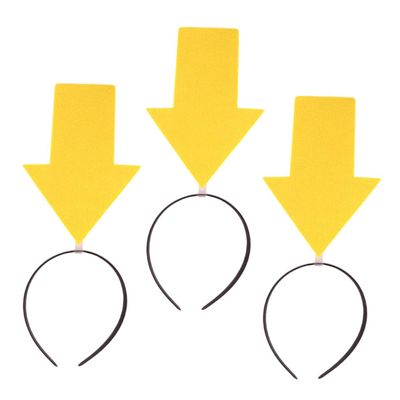 Abaodam 3pcs Arrow Down Hair Hoop Funny Creative Arrow Headband for Birthday Halloween Party Dress Up Comfortable Lightweight Headwear Accessory