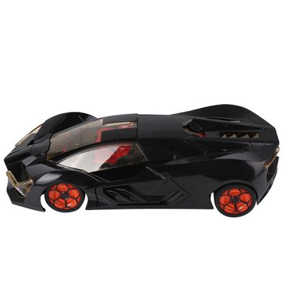 BestPriceCenter RC Sports Racer Car 1:12 Scale Glossy Black Full-Function Remote Control Vehicle with Lights, Sounds & Rechargeable Power