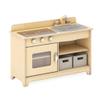 Guidecraft EdQ Kids Kitchen Stove, Sink and Oven Set - Natural: Wooden Montessori Kids Kitchen Playset, Pretend Play Toy w/Realistic Knobs, Storage Shelves & Bins for Dramatic Play Accessories view 1