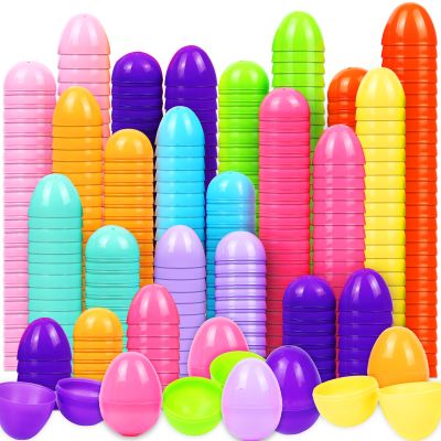 1000Pcs Easter Eggs, 2.3" Fillable Colorful Bright Plastic Easter Eggs Empty for Easter Hunt, Filling Treats, Easter Basket Stuffers Fillers, Party Favors, Classroom Prize Supplies Decoration