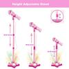 Kids Karaoke Machine with Adjustable Stand,Upgrade Kids Microphones for Singing Along with Rotational Flashing Stage Lights,Pedals Gift for 3+ Years Old Girls and Boys view 3