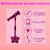 Kids Karaoke Machine with Adjustable Stand,Upgrade Kids Microphones for Singing Along with Rotational Flashing Stage Lights,Pedals Gift for 3+ Years Old Girls and Boys view 4
