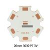 SQGGMOAUSC 1PCS 16mm XHP50 5050 6V Copper led 20mm x 1.6mm Copper Star 16mm Heatsink Board view 3