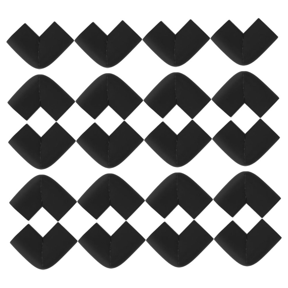TEHAUX 20 Pcs U-Shaped Corner Protectors for Furniture and Photo Frames Soft Black Safety Bumpers with Double-Sided Tape Easy to Install Table Edge Guards for Moving and Transportation