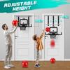 24" x 16" Indoor Large Basketball Hoop Toy - Upgraded Adjustable Height Basketball Hoop Over The Door with Complete Accessories, Basketball Toys Christmas Birthday Gifts for Kids & Adults(White) view 2
