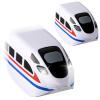 2-Pack Replacement Electric Train Cars, USB Rechargeable Add-On to Electric Train Set & Train Set Flexible Track, Not Standalone, Tracks & Cable Not Included (2PC-White) view 1