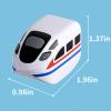 2-Pack Replacement Electric Train Cars, USB Rechargeable Add-On to Electric Train Set & Train Set Flexible Track, Not Standalone, Tracks & Cable Not Included (2PC-White) view 3