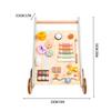 Kid Wooden Walker, Adjustable Handle Quiet Toy, Kid Walker Push Toy, Perfect for Learning, Practice Walking, Children, Boys, Girls, Indoor, Classroom, or Home, Offering Safe Support, Development view 2