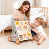 Kid Wooden Walker, Adjustable Handle Quiet Toy, Kid Walker Push Toy, Perfect for Learning, Practice Walking, Children, Boys, Girls, Indoor, Classroom, or Home, Offering Safe Support, Development view 4