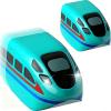 2-Pack Replacement Electric Train Cars, USB Rechargeable Add-On to Electric Train Set & Train Set Flexible Track, Not Standalone, Tracks & Cable Not Included (2PC-Green) view 1