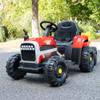 24V Powered Ride On Tractor with Trailer, 6-Wheel Electric Farm Vehicle, 2x200W Motors, Remote Control, Bluetooth Music, LED Lights, 3-Speed, Gift for Boys Girls, Red view 4