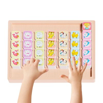Genrico Matching Game | Two Player Table Color Sorting Animals - Kids Over 4 Years Preschool Home Classroom Travel School