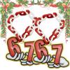 3D Printed Elf 67 Chain, Holiday Elf 67 Accessories, Versatile Red & White Playful Cartoon-Style, Fun Christmas Decoration (C) view 1