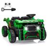 24V Kids Ride On Dump Truck with R/C, 2 Seater Electric Car - 2WD/4WD Powerful Motors, 4.4 Mph, Electric Dump Bed & Shovel, EVA Tires, Music Player, Soft Start, 19" Spacious Seat (Green) view 1