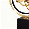 Rotating Globe For Desk - Modern Abstract Art Decor, Metal Globe Ornament Sculpture, Contemporary Home Desk Display | Globes Decor, For Living Room Study Room Office Desks TV Cabinet view 2